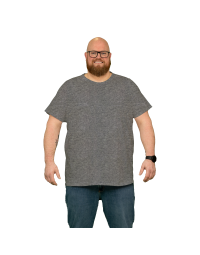 Alca Easy-Going 1-Pck Men T-Shirt O-Neck Grey Melange 4XL