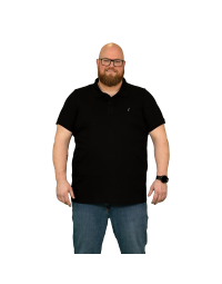 Alca Stylish 1-Pck Men Polo Shirt Extra Long Black 3XL
