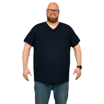 Alca Easy-Going 1-Pck Men T-Shirt V-Neck Navy 2XL