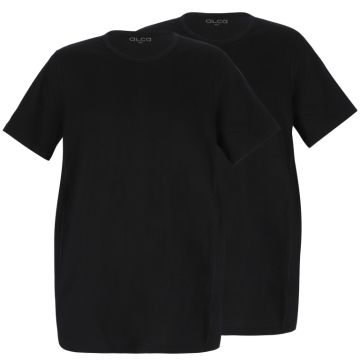 Alca Authentic 2-Pck Men T-shirt O-Neck Black 3XL