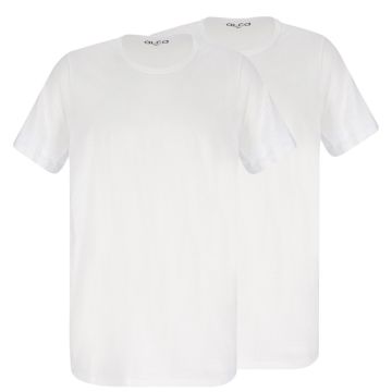Alca Authentic 2-Pck Men T-shirt O-Neck White 7XL