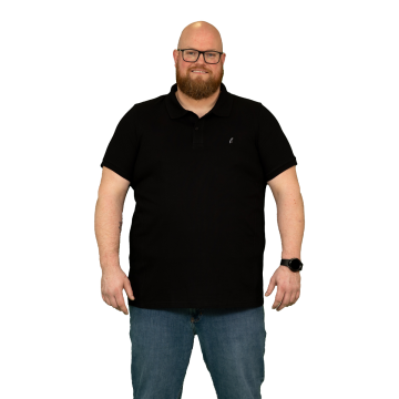 Alca Stylish 1-Pck Men Polo Shirt Black 7XL