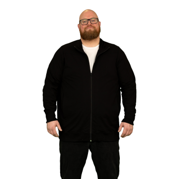 Alca Heren Zip-Up Cardigan Zwart 6XL-B